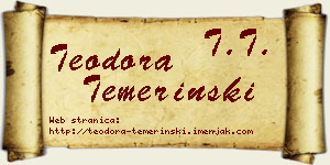 Teodora Temerinski vizit kartica
